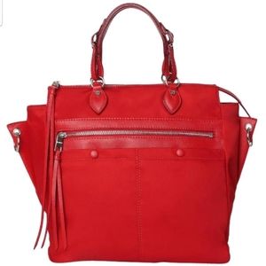 MZ Wallace "Andie" Vermillion Bedford Nylon Tote